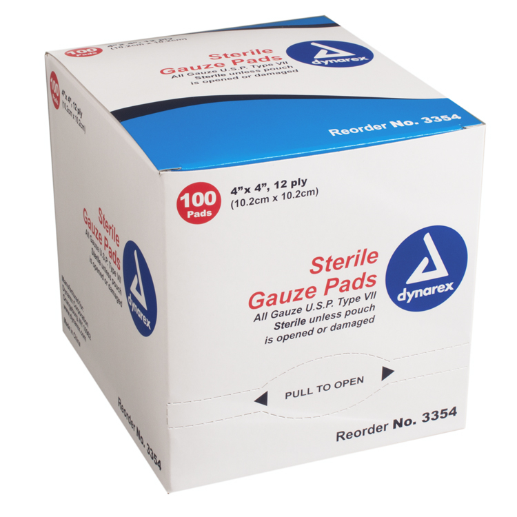 Sterile Gauze Pads, Singles, 4" x 4"